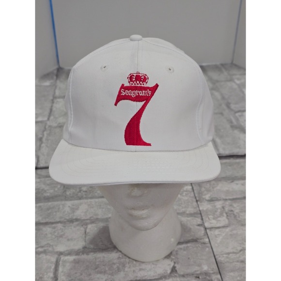 The Unbranded Brand Other - Vintage Seagrams 7 Crown White Red‎ Snapback Trucker Baseball Hat Whiskey